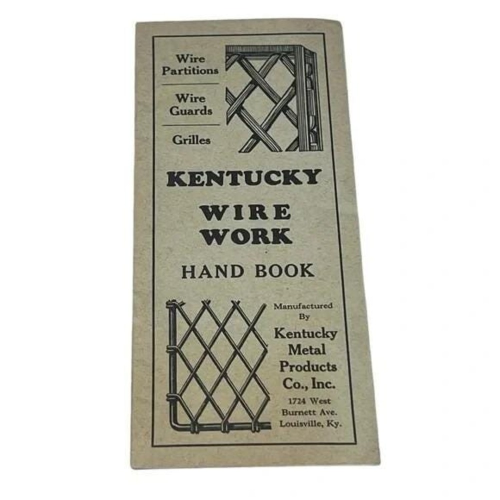 Kentucky Wire Work Handbook Vintage Louisville Kentucky